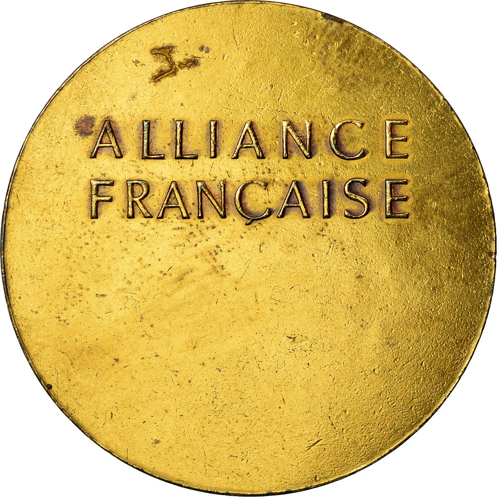 Francia, medaglia, Alliance française, Marianne, Belmondo, BB, Rame dorato