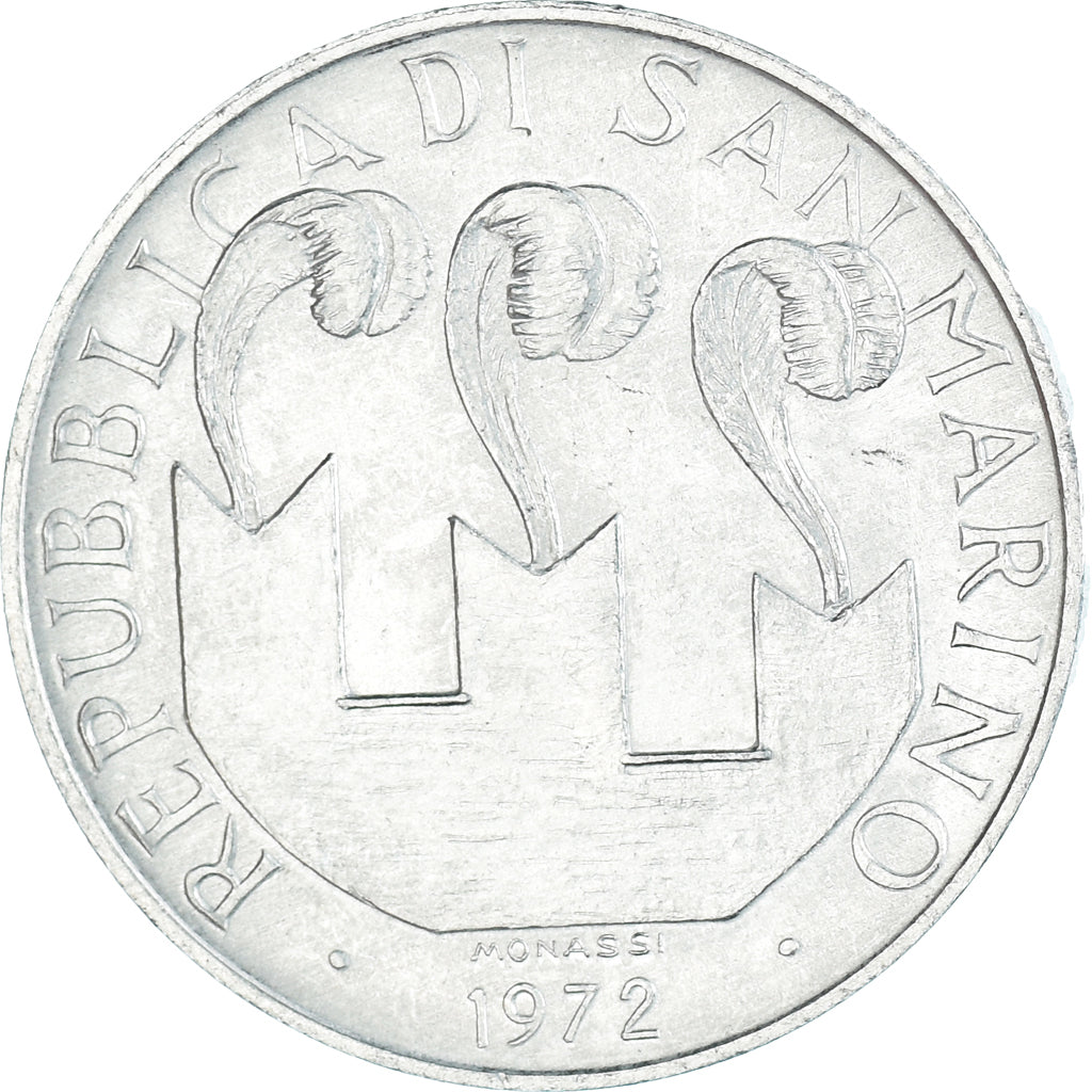 Münze, San Marino, 10 Lire, 1972