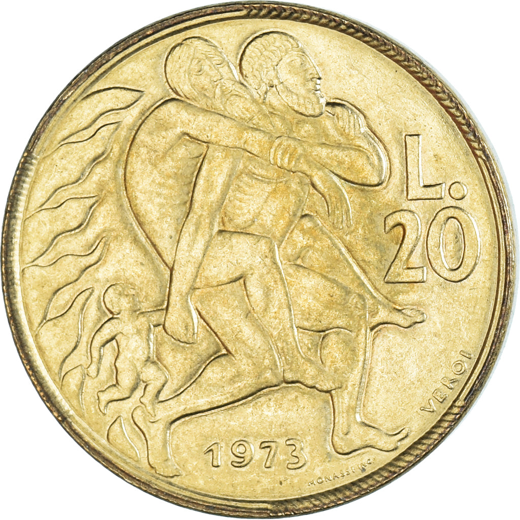Moneta, San Marino, 20 Lire, 1973