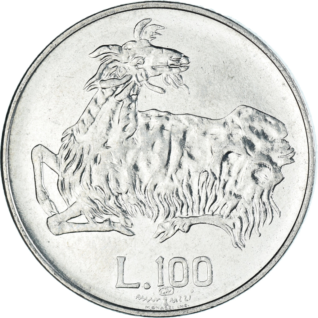 Münze, San Marino, 100 Lire, 1974