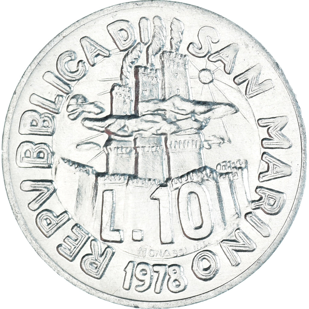 Münze, San Marino, 10 Lire, 1978