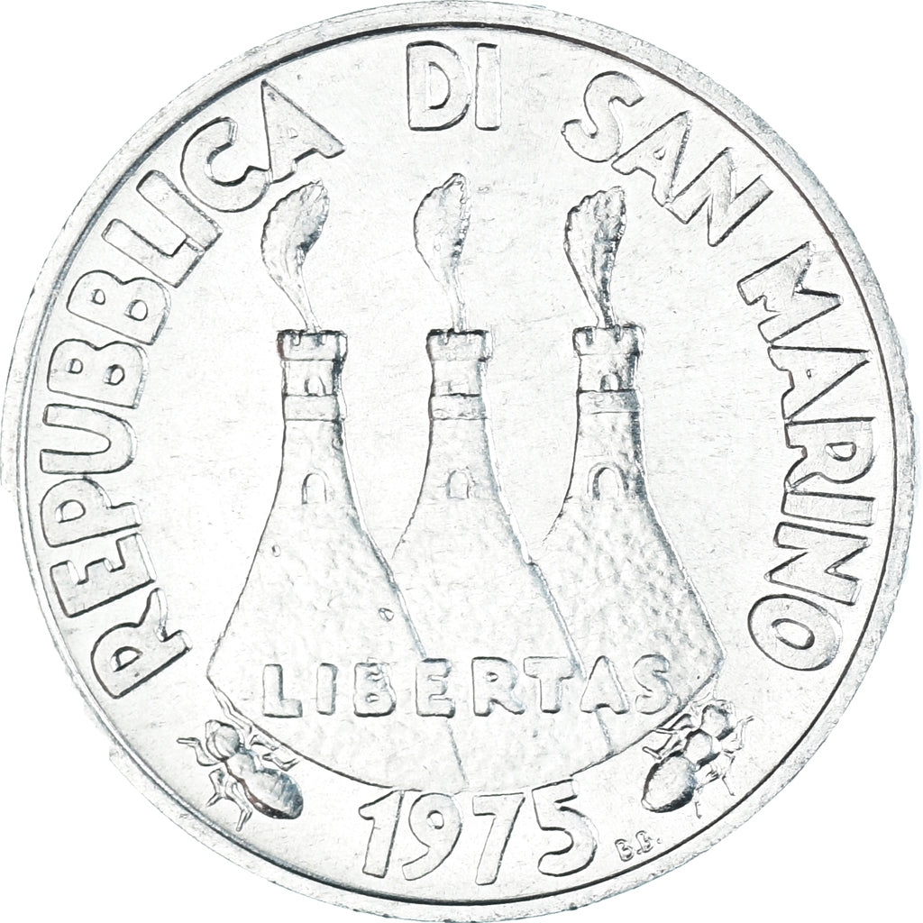 Munten, San Marino, 5 Lire, 1975