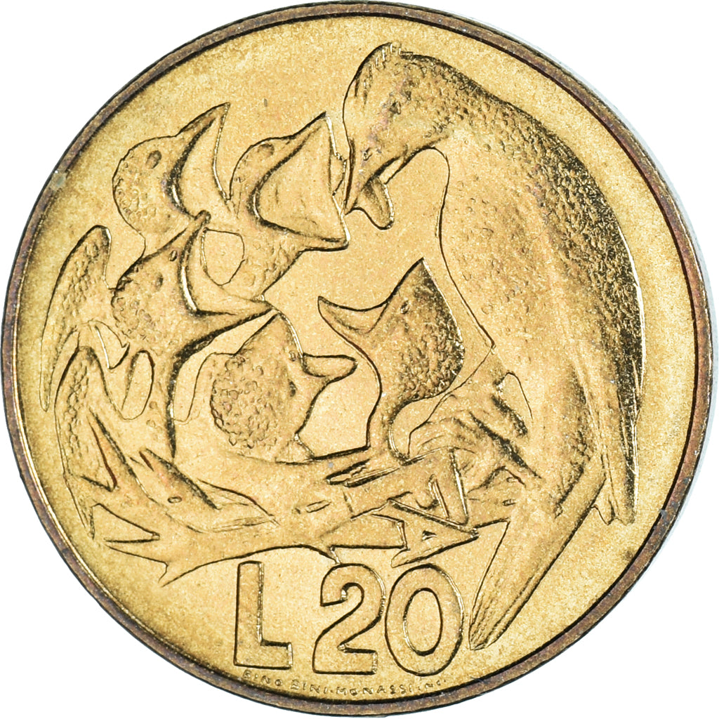 Moneda, San Marino, 20 Lire, 1975