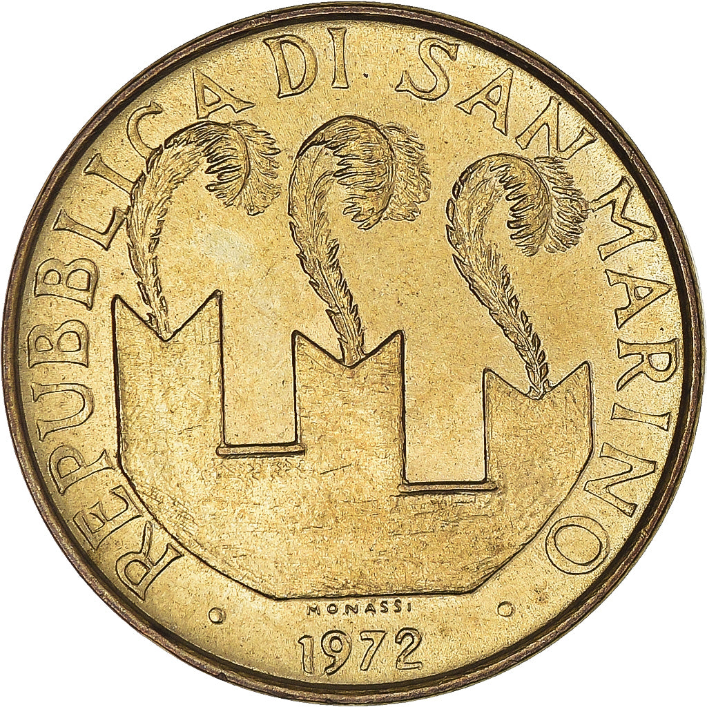 Münze, San Marino, 20 Lire, 1972