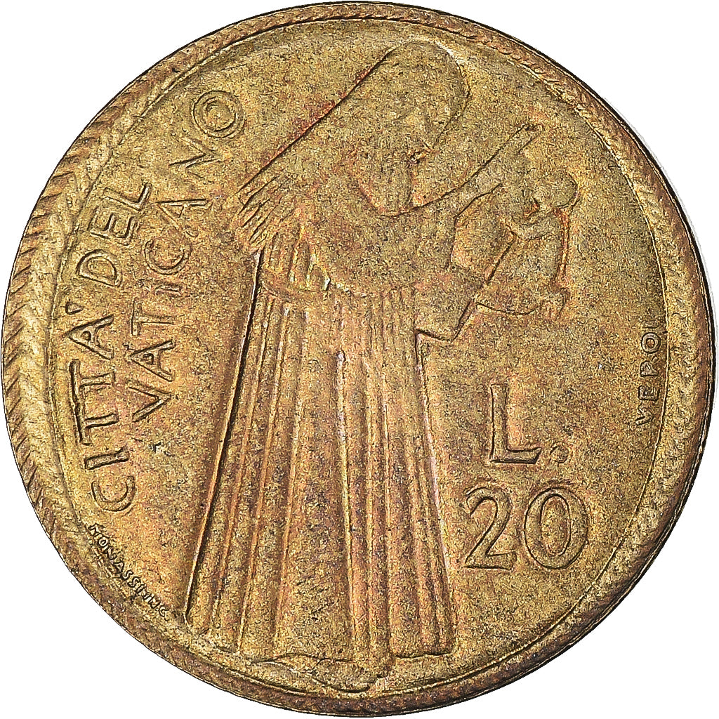 Moneta, Watykan, 20 Lire, 1975