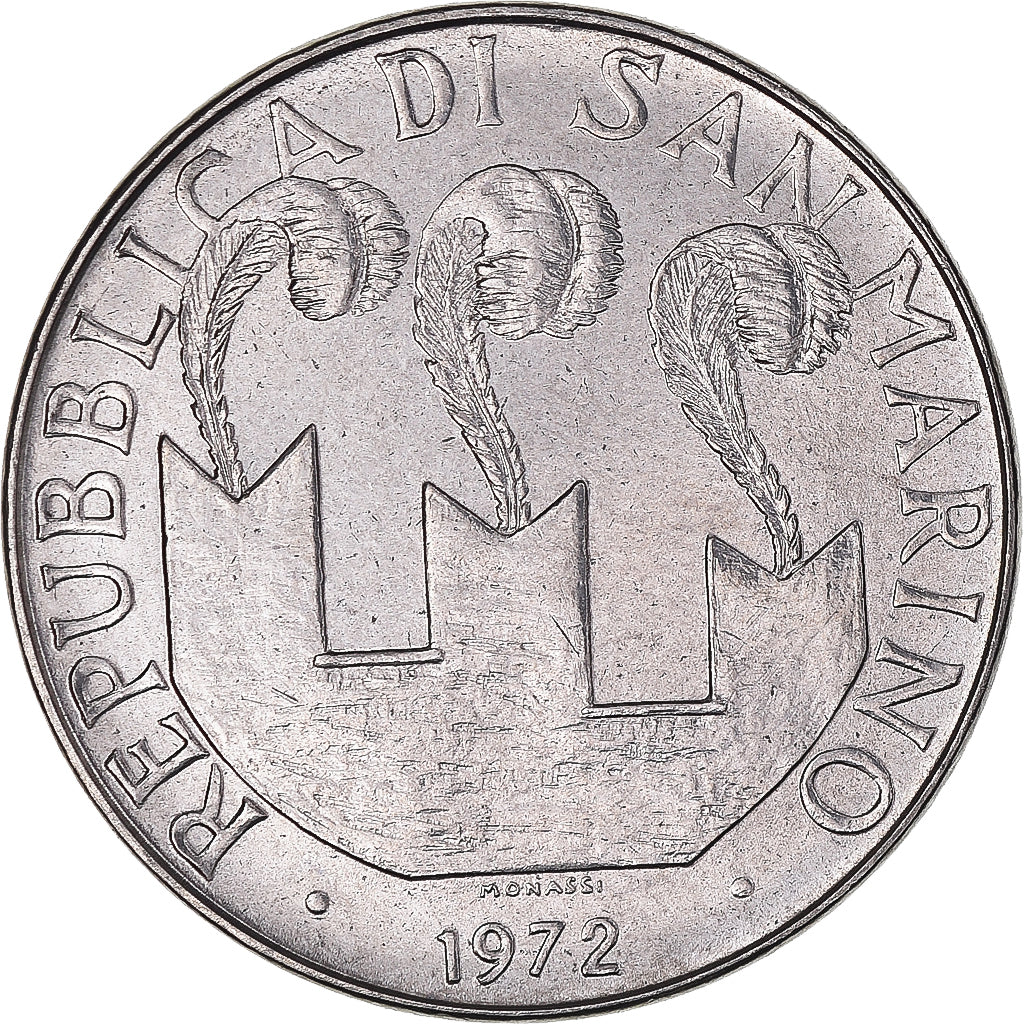 Moeda, San Marino, 100 Lire, 1972