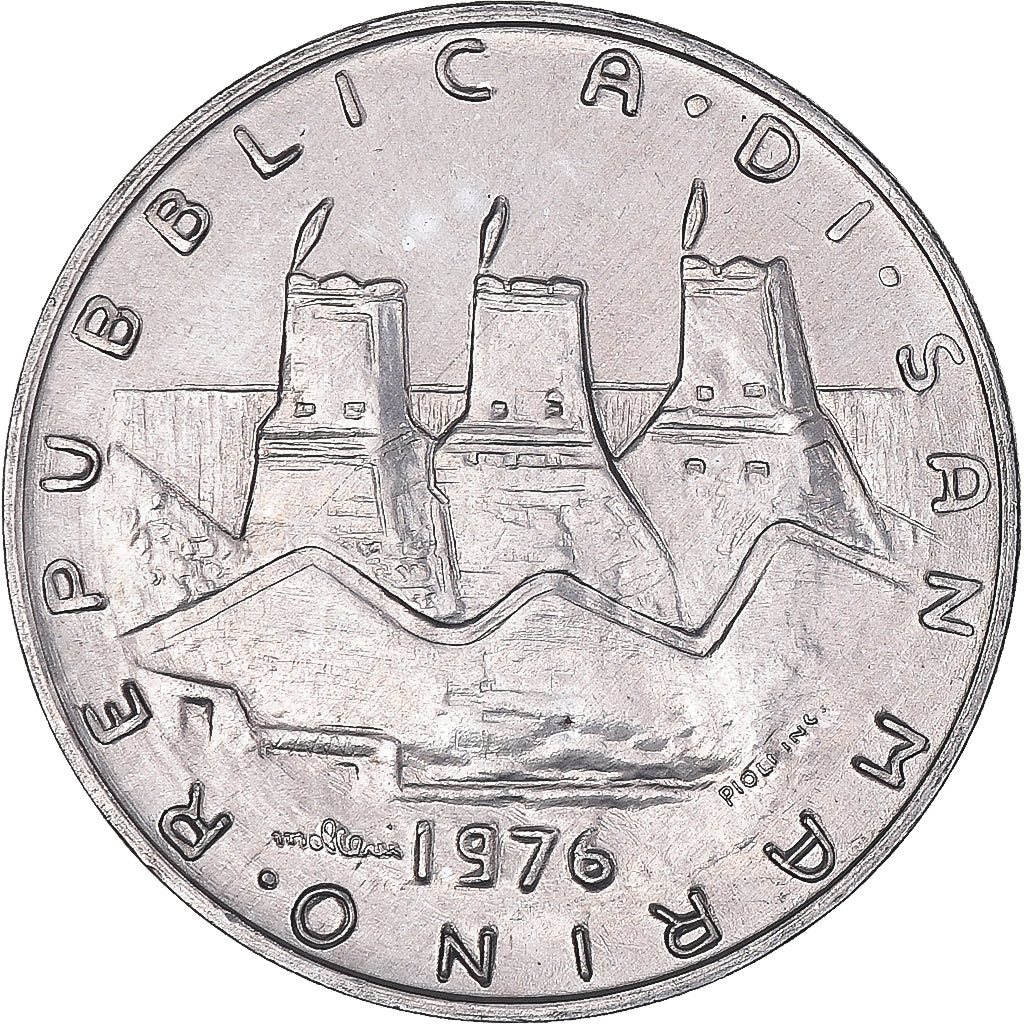 Moeda, San Marino, 10 Lire, 1976