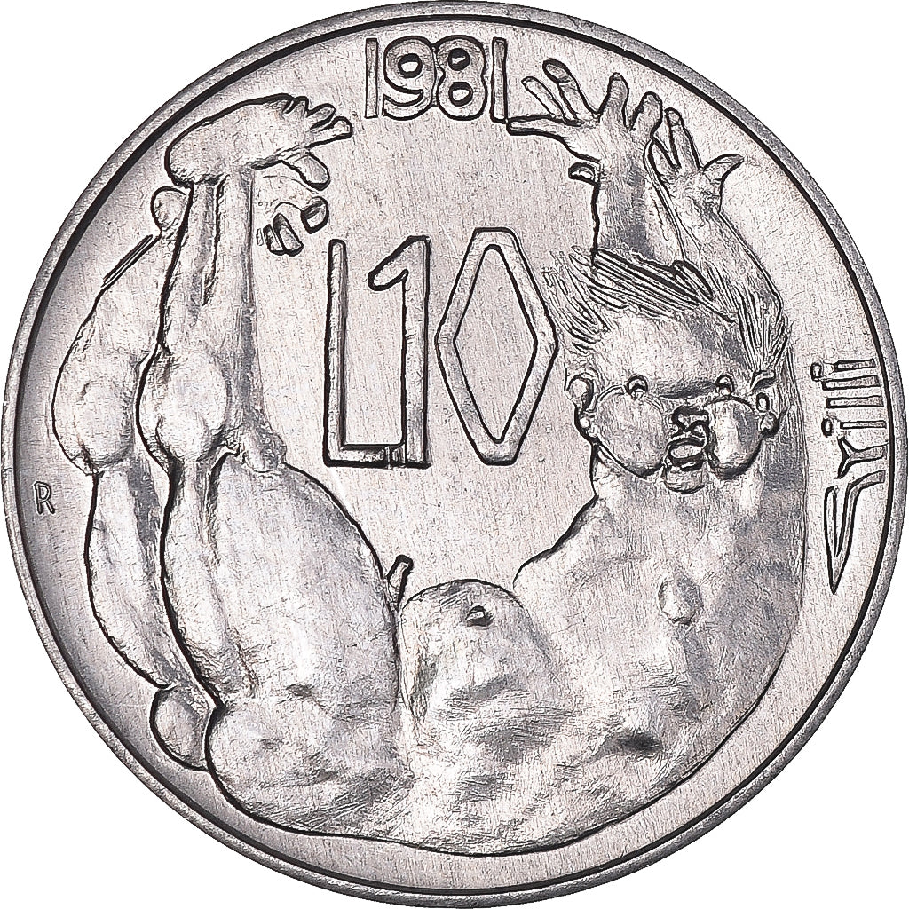Münze, San Marino, 10 Lire, 1981