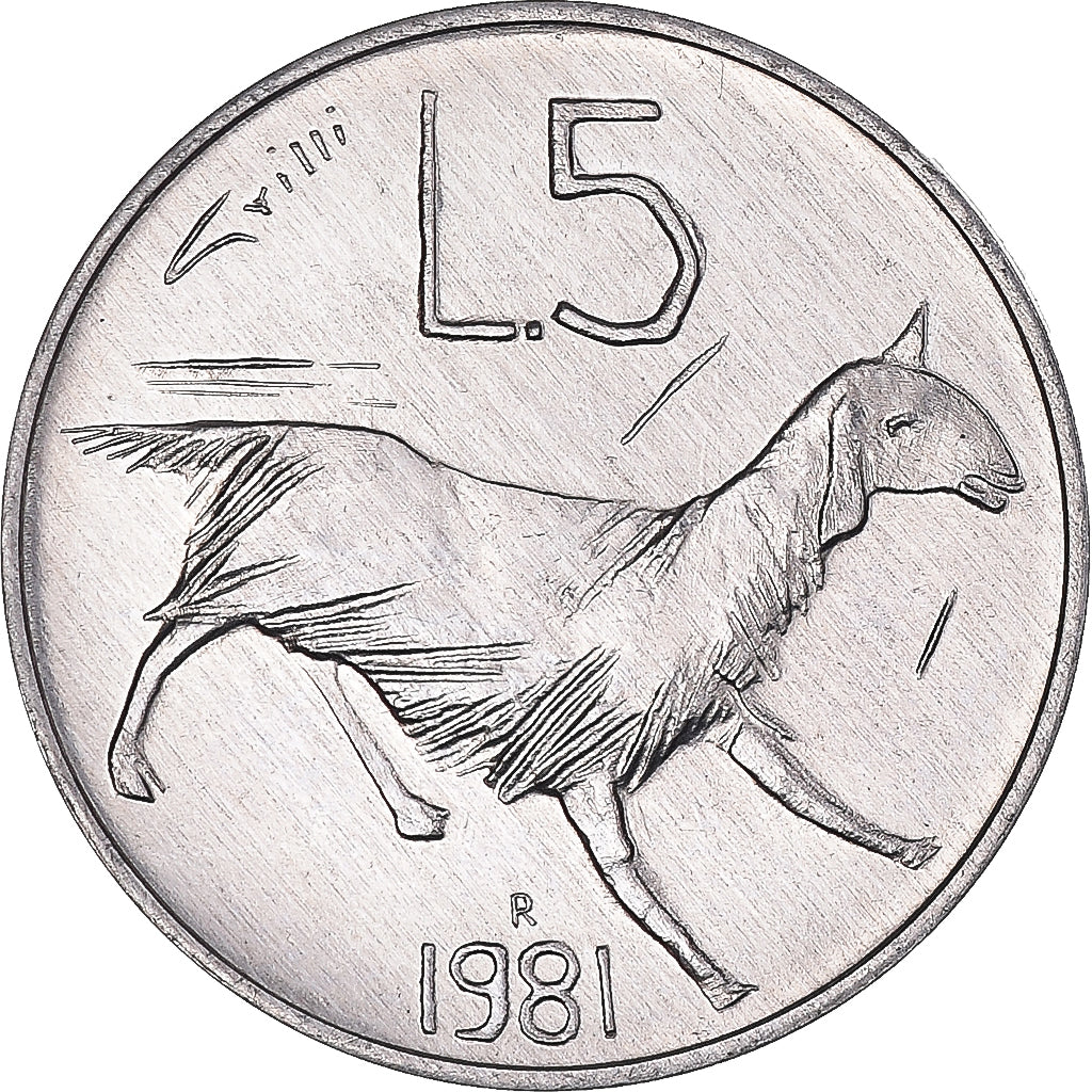 Münze, San Marino, 5 Lire, 1981