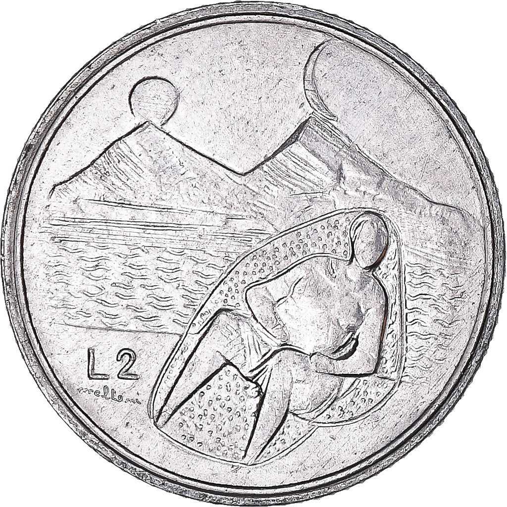 Munten, San Marino, 2 Lire, 1976
