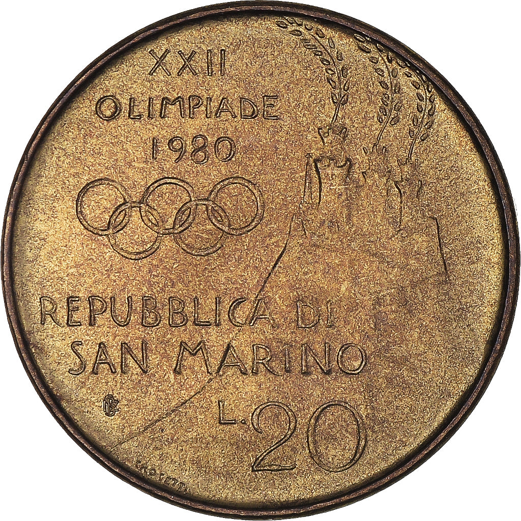 Coin, San Marino, 20 Lire, 1980