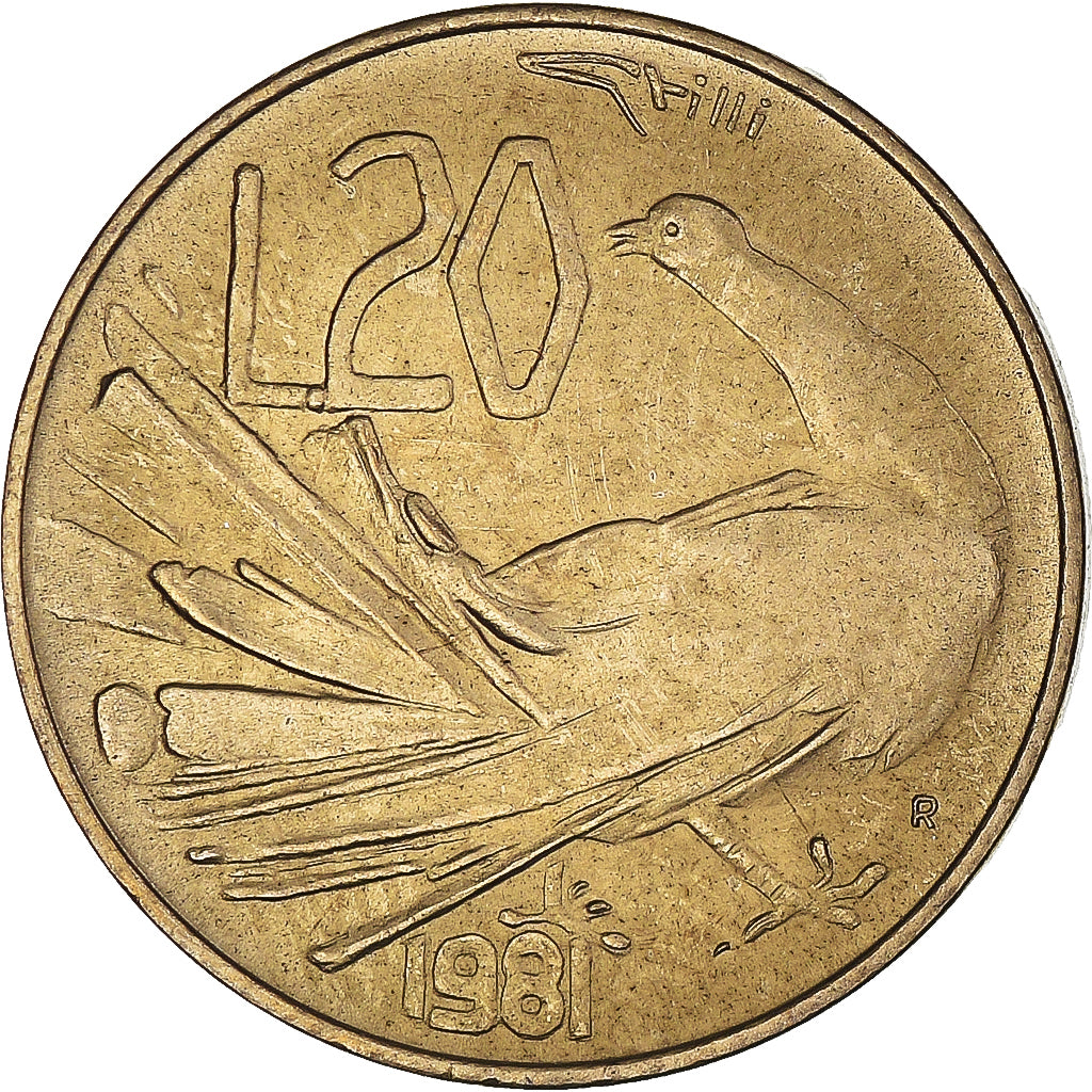 Moeda, San Marino, 20 Lire, 1981