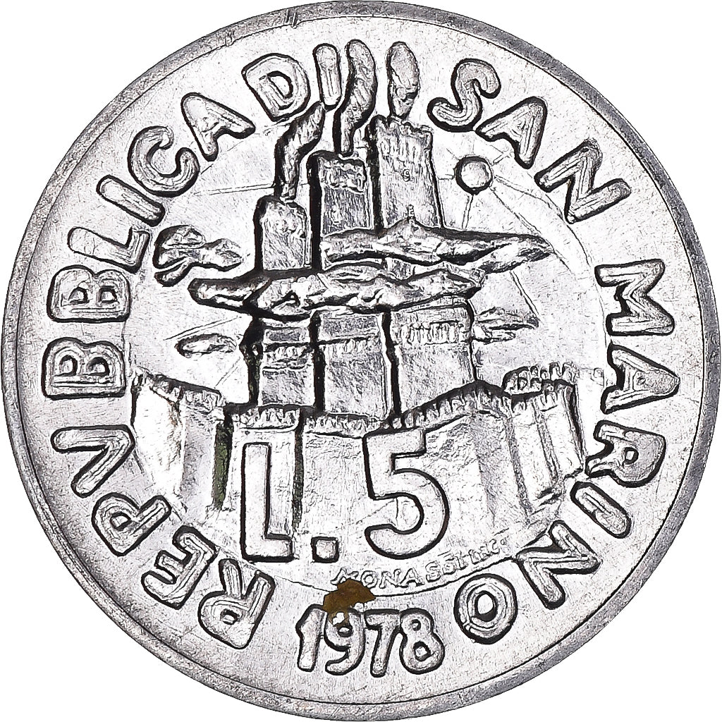 Coin, San Marino, 5 Lire, 1978
