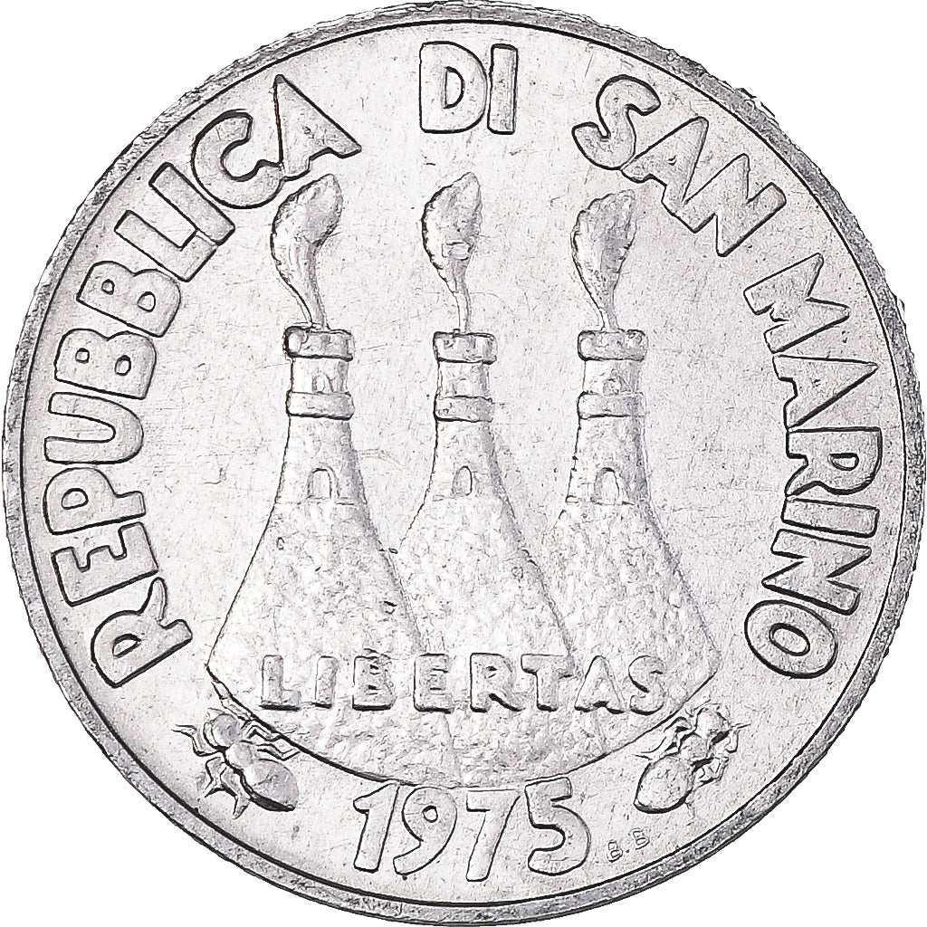 Munten, San Marino, 2 Lire, 1975