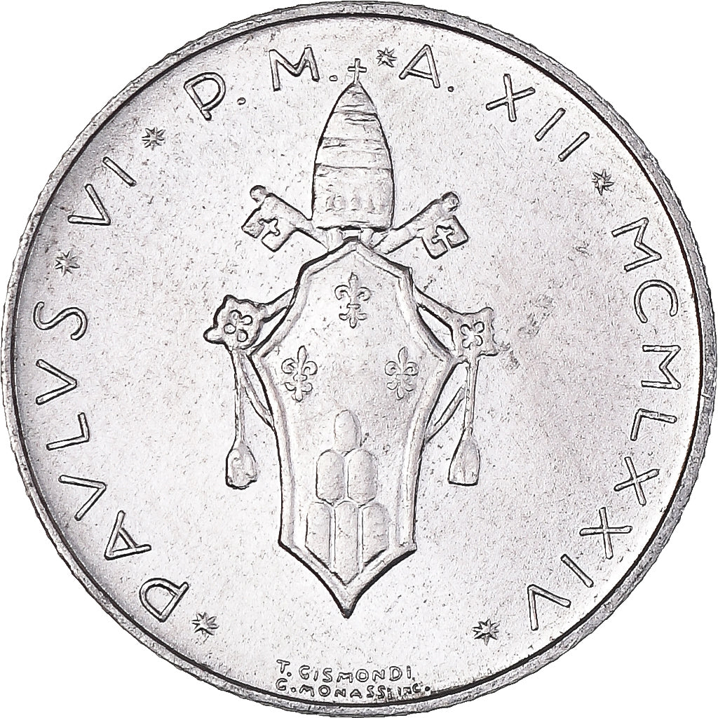 Monnaie, Cité du Vatican, 2 Lire, 1970