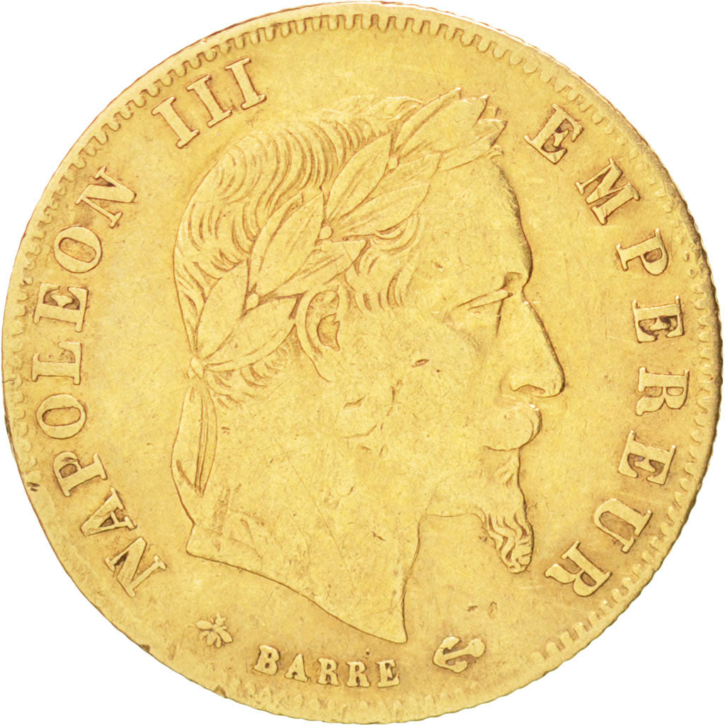 FRANCE, Napoléon III, 5 Francs, Paris, KM:803.1, Gold, Gadoury:1002