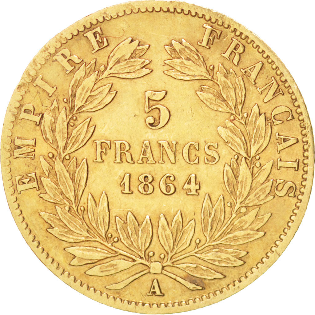 FRANCE, Napoléon III, 5 Francs, Paris, KM:803.1, Gold, Gadoury:1002