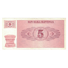 Billet, Slovénie, 5 (Tolarjev), 1990, KM:3a, TB