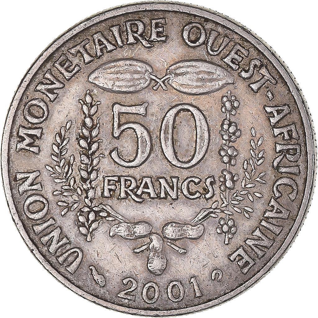 Coin, West African States, 50 Francs, 2001