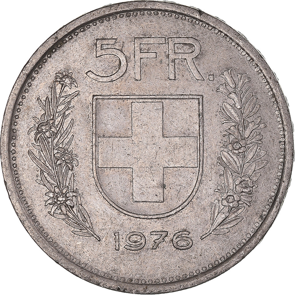 Coin, Switzerland, 5 Francs, 1976