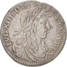 FRANCE, 1/12 Écu au buste juvénile, 1/12 ECU, 10 Sols, 1660, Rouen