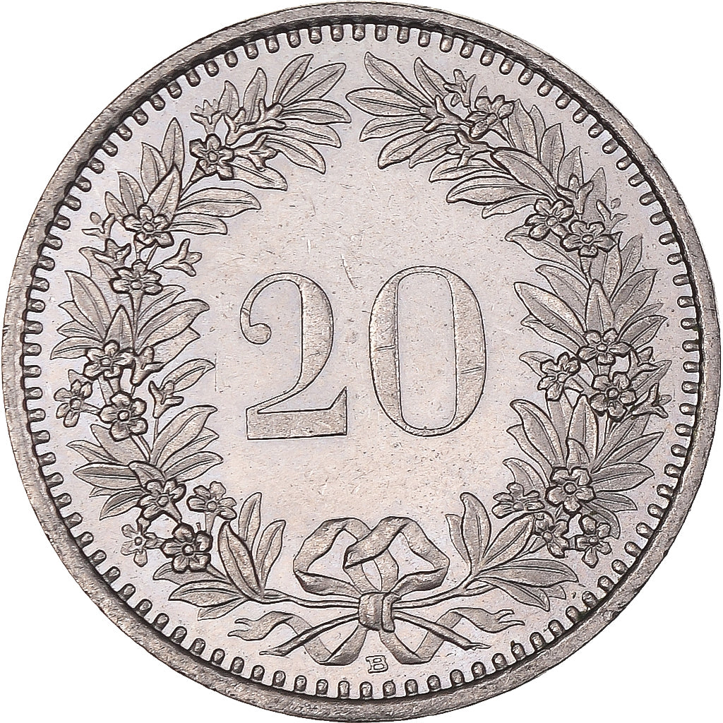Moeda, Suíça, 20 Rappen, 1995
