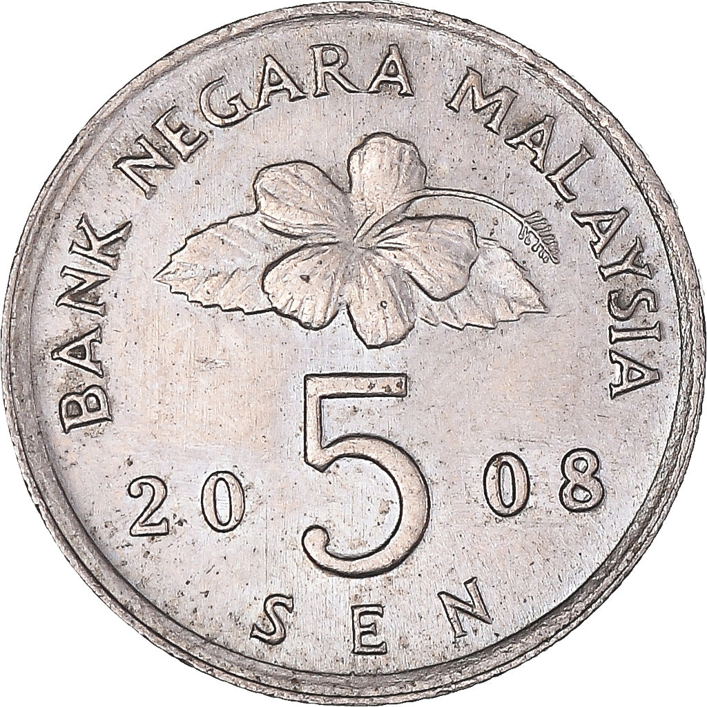Coin, Malaysia, 5 Sen, 2008