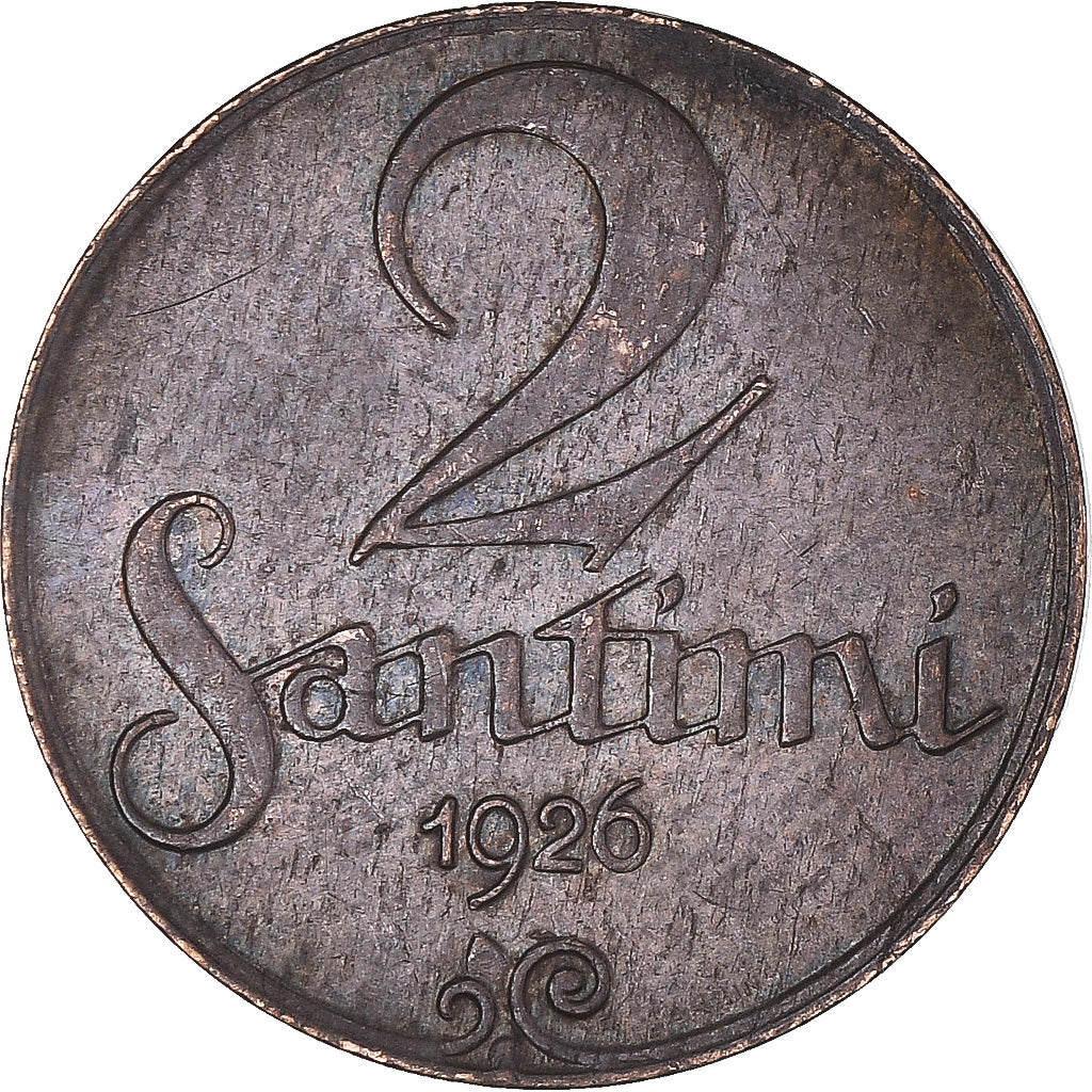 Monnaie, Lettonie, 2 Santimi, 1926
