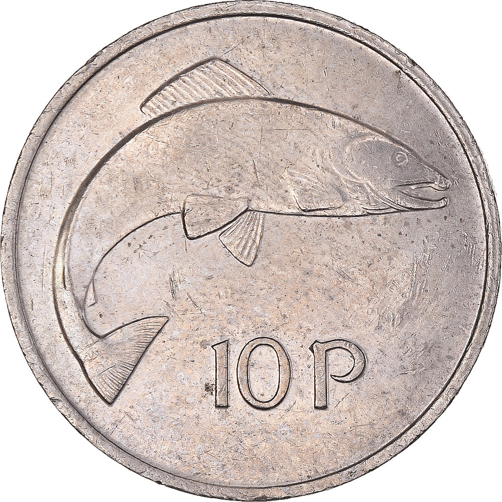 Moneta, Irlanda, 10 Pence, 1985