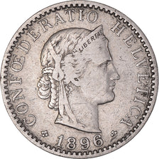 Munten, Zwitserland, 20 Rappen, 1896