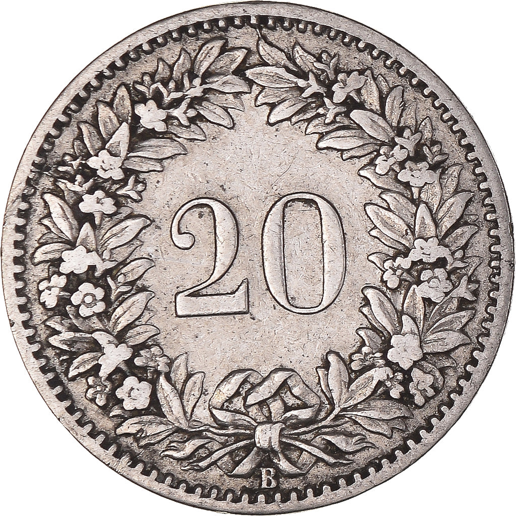 Munten, Zwitserland, 20 Rappen, 1896