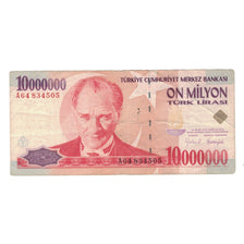Banknote, Turkey, 10,000,000 Lira, 1999, KM:214, VF(30-35)