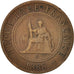 FRENCH INDO-CHINA, Cent, 1888, Paris, KM:1, EF(40-45), Bronze, 31