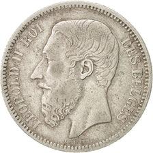 Coin, Belgium, Leopold II, 2 Francs, 2 Frank, 1866, EF(40-45), Silver, KM:30.1