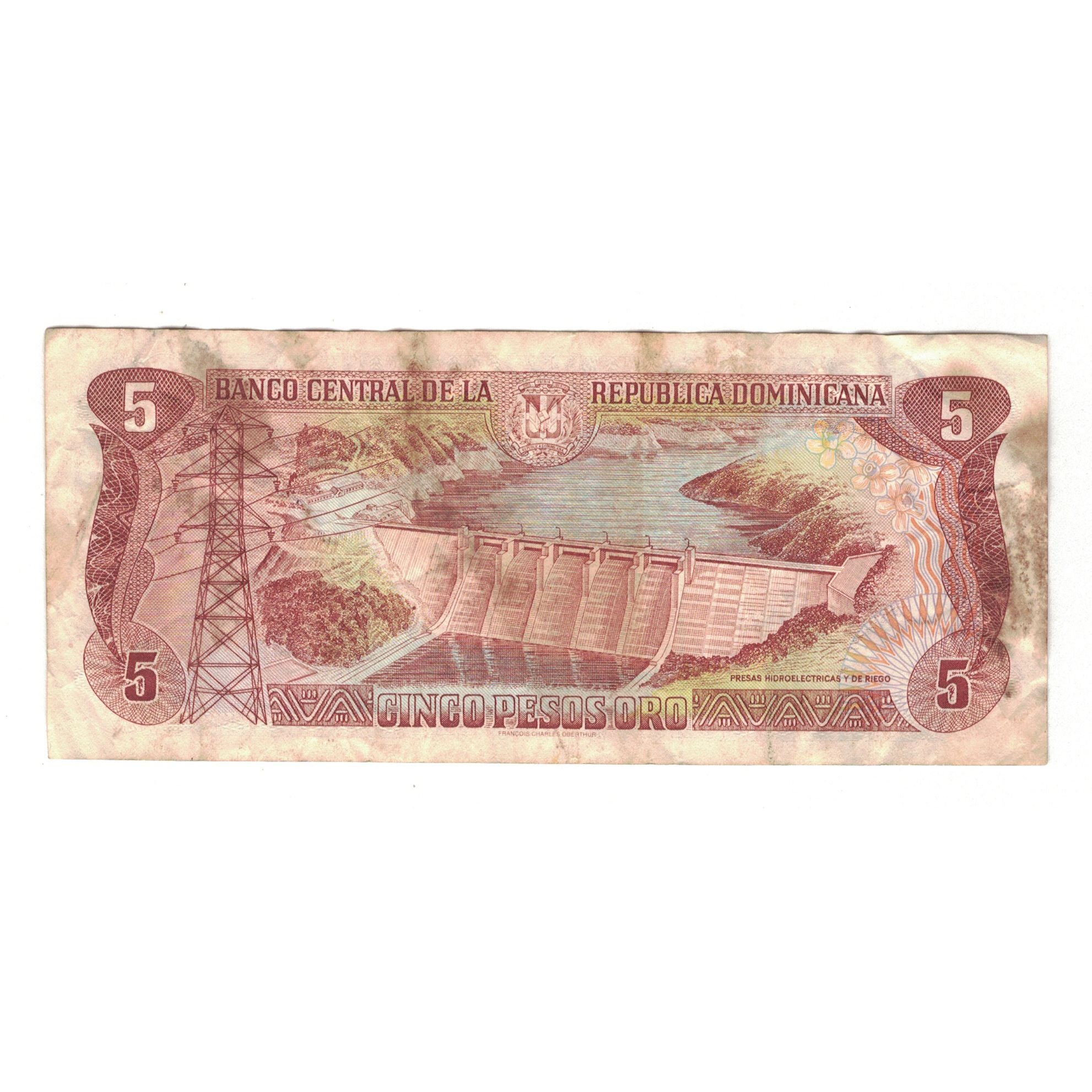 Banknote, Dominican Republic, 5 Pesos Oro, 1996, KM:152a, VF(30-35)
