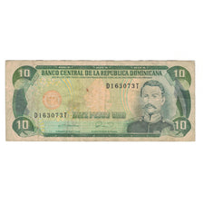 Banconote, Repubblica domenicana, 10 Pesos Oro, 1990, KM:132, MB