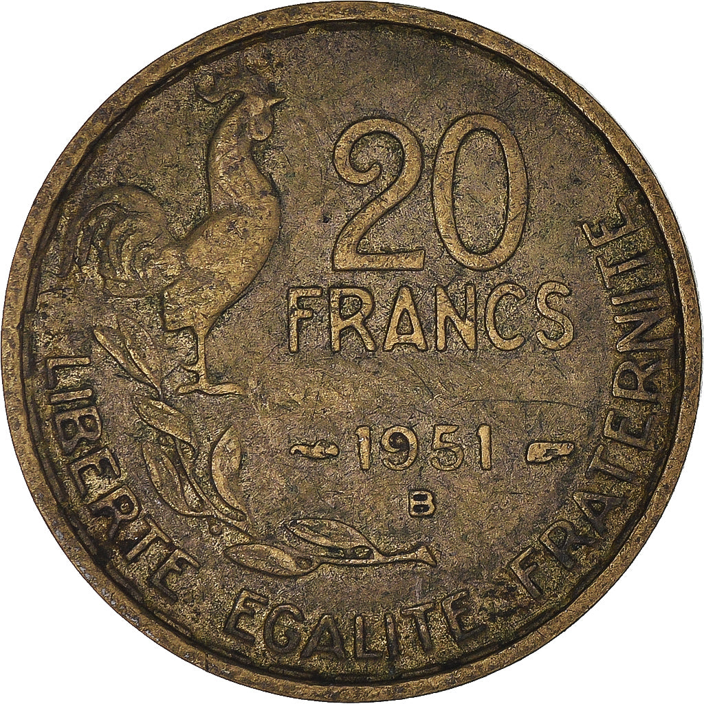 Moneta, Francja, 20 Francs, 1951
