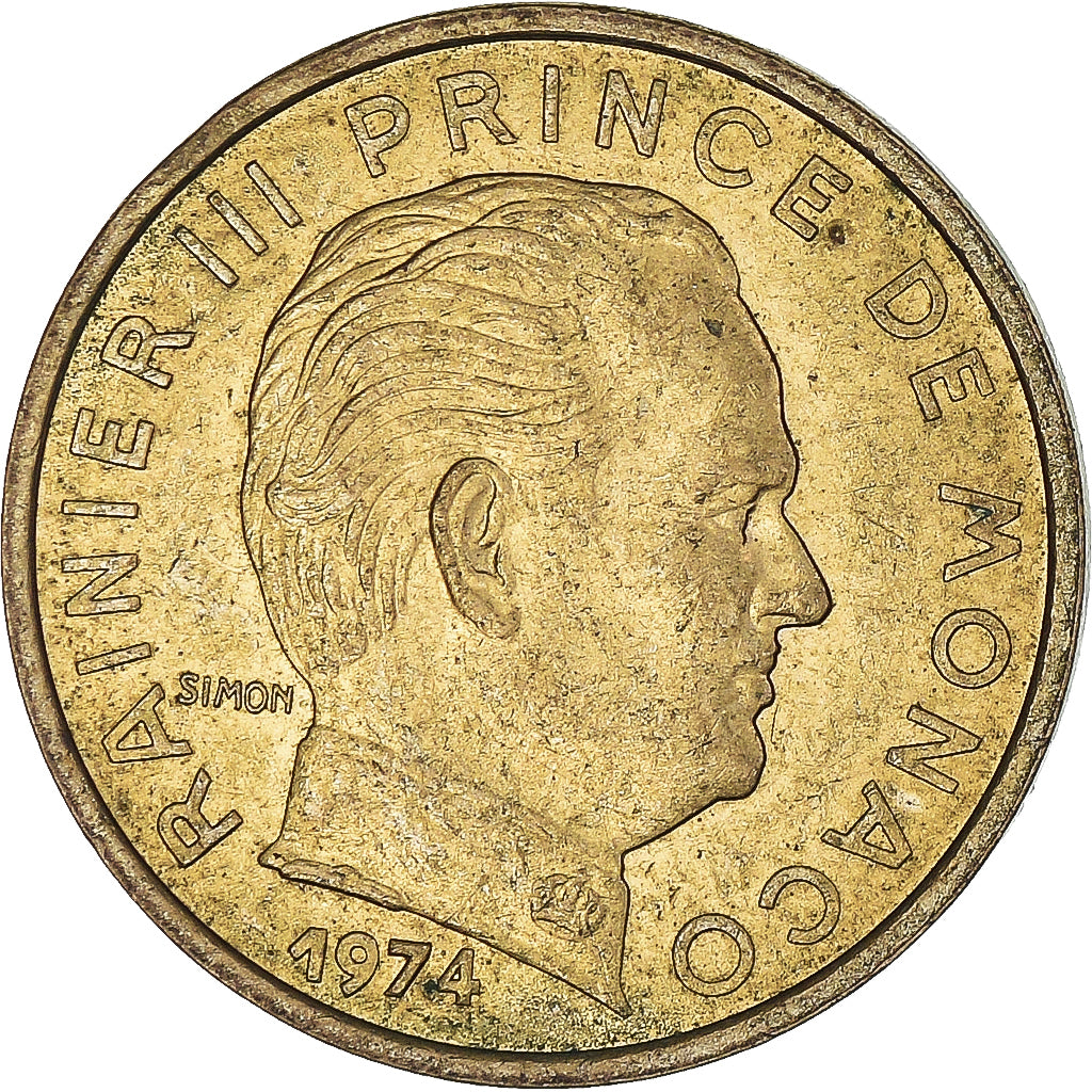 Münze, Monaco, 10 Centimes, 1974