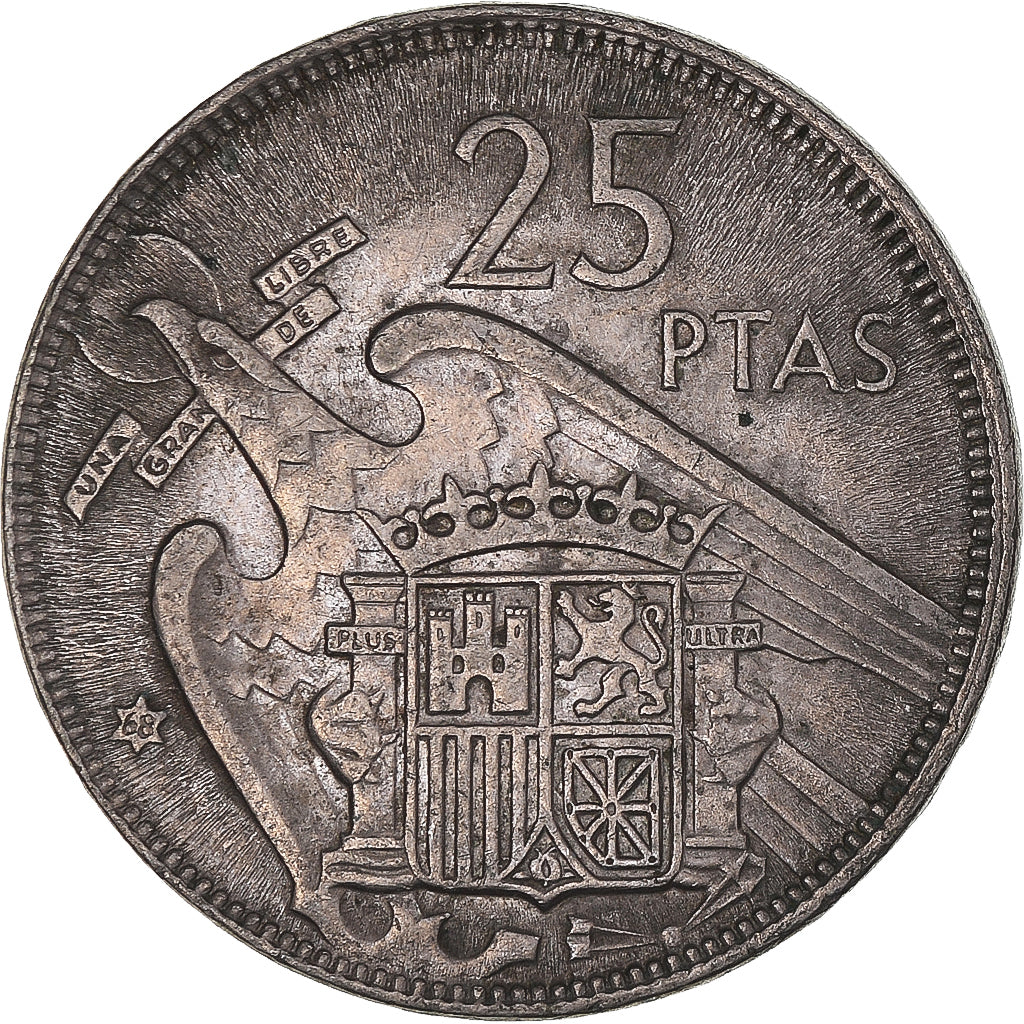 Monnaie, Espagne, 25 Pesetas, 1968