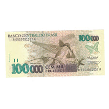 Banknote, Brazil, 100,000 Cruzeiros, KM:235b, UNC(65-70)