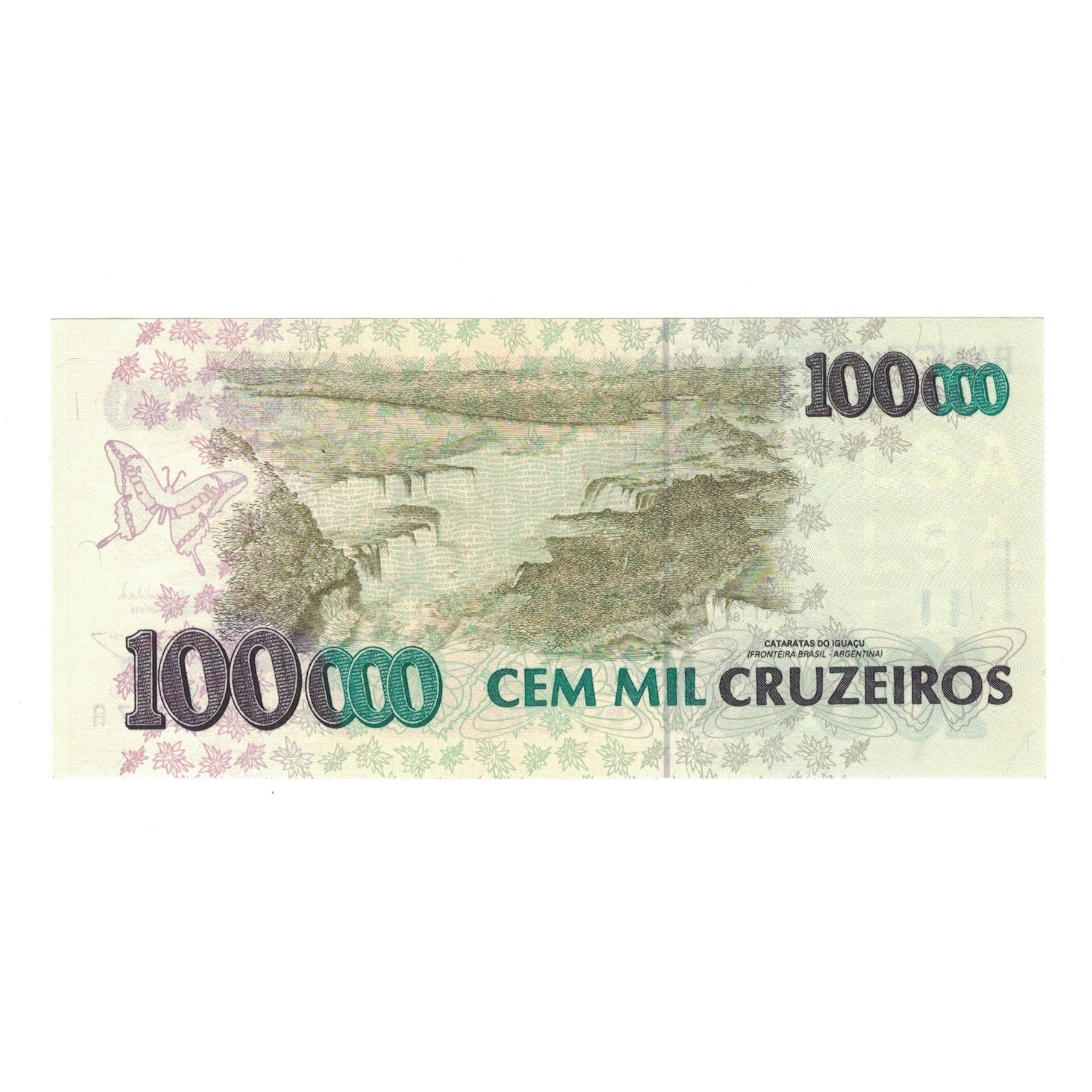 Banknote, Brazil, 100,000 Cruzeiros, KM:235b, UNC(65-70)