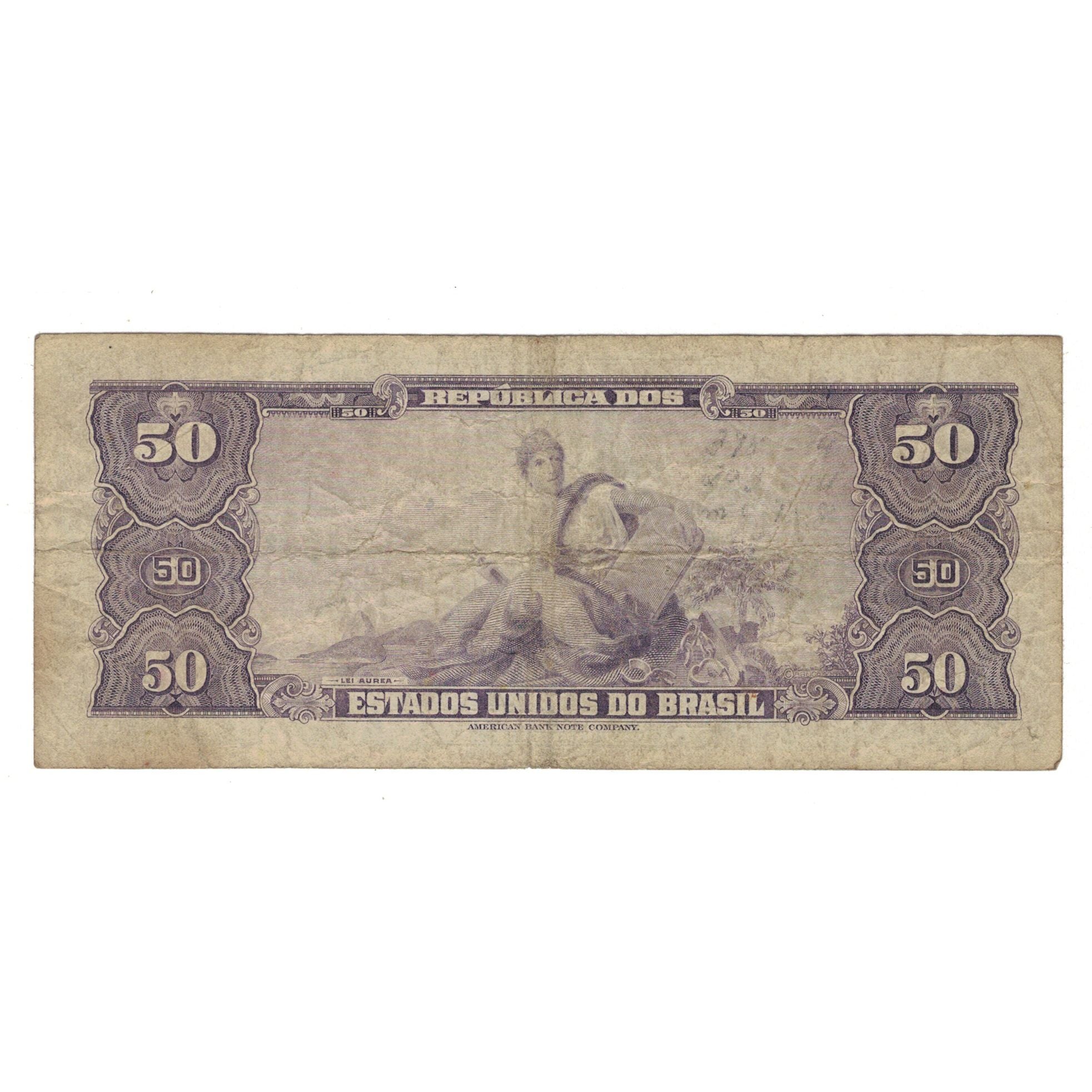 Banknote, Brazil, 50 Cruzeiros, KM:169a, VF(20-25)