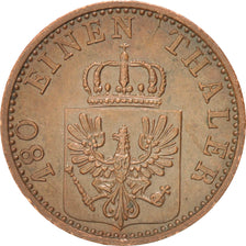 German States, PRUSSIA, 2 Pfennig, 1867 C, KM:481, AU(55-58), Copper, 20