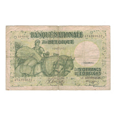Nota, Bélgica, 50 Francs-10 Belgas, 1942, 22-1-1942, KM:106, VF(20-25)