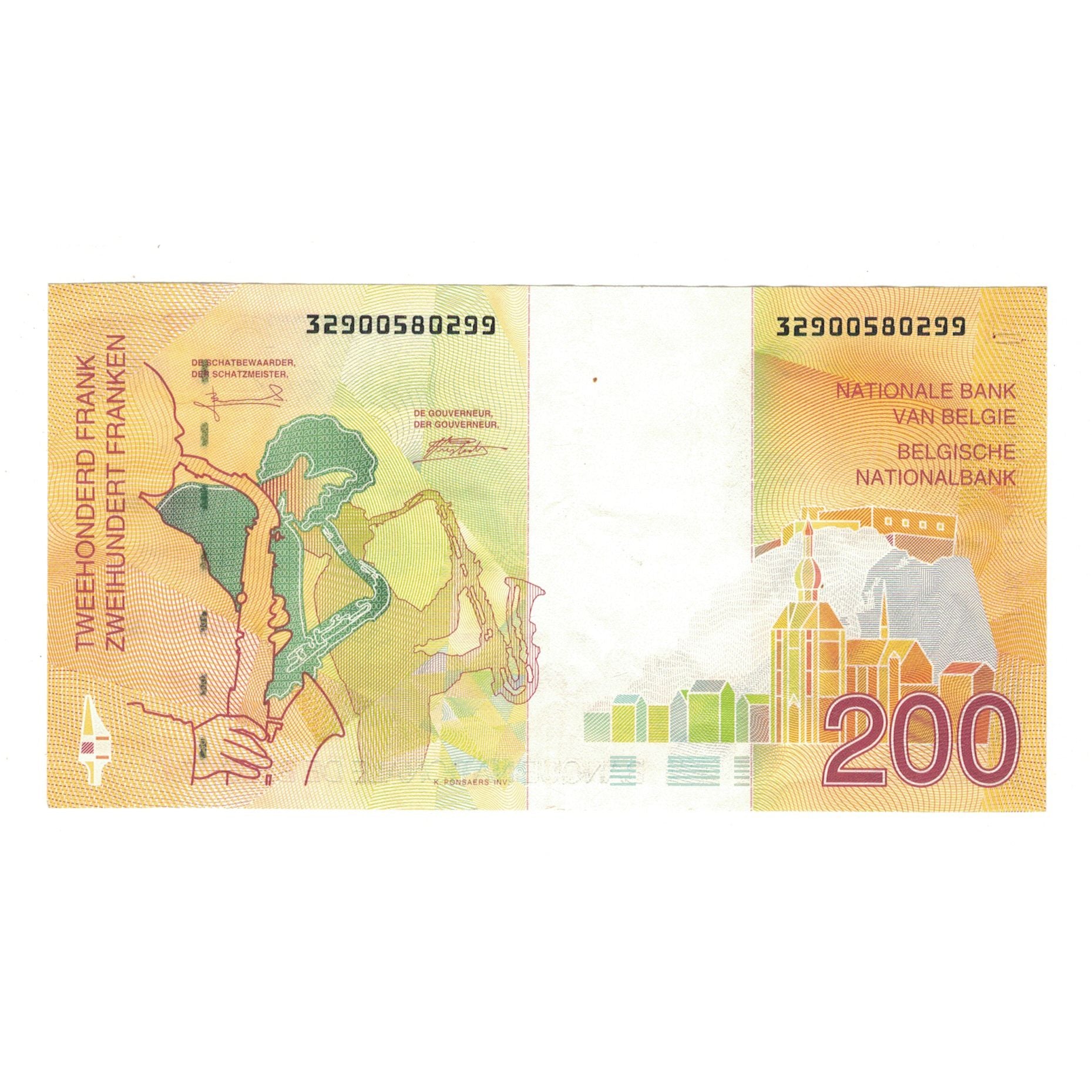 Banknote, Belgium, 200 Francs, Undated (1995), KM:148, EF(40-45)