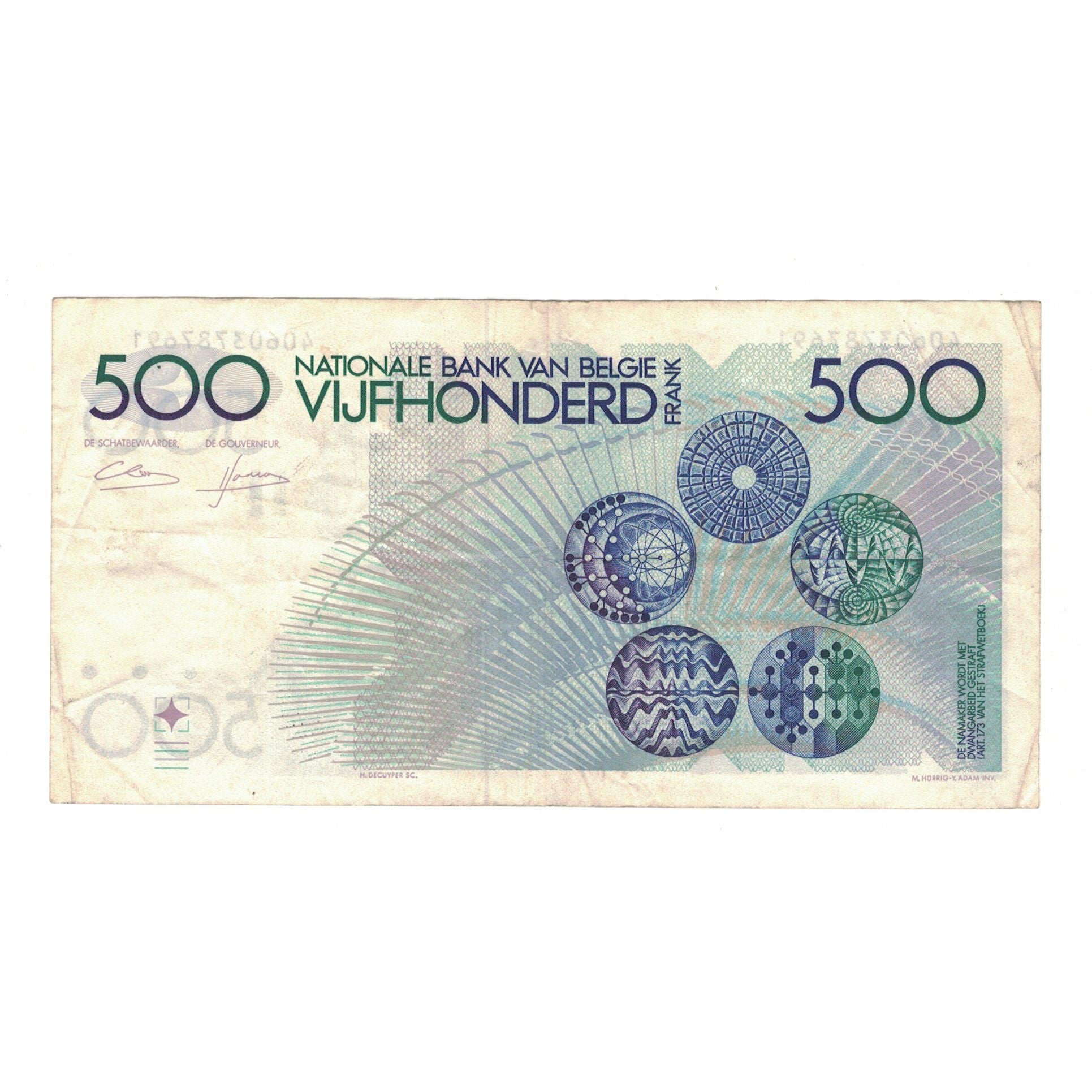 Banknote, Belgium, 500 Francs, VF(30-35)