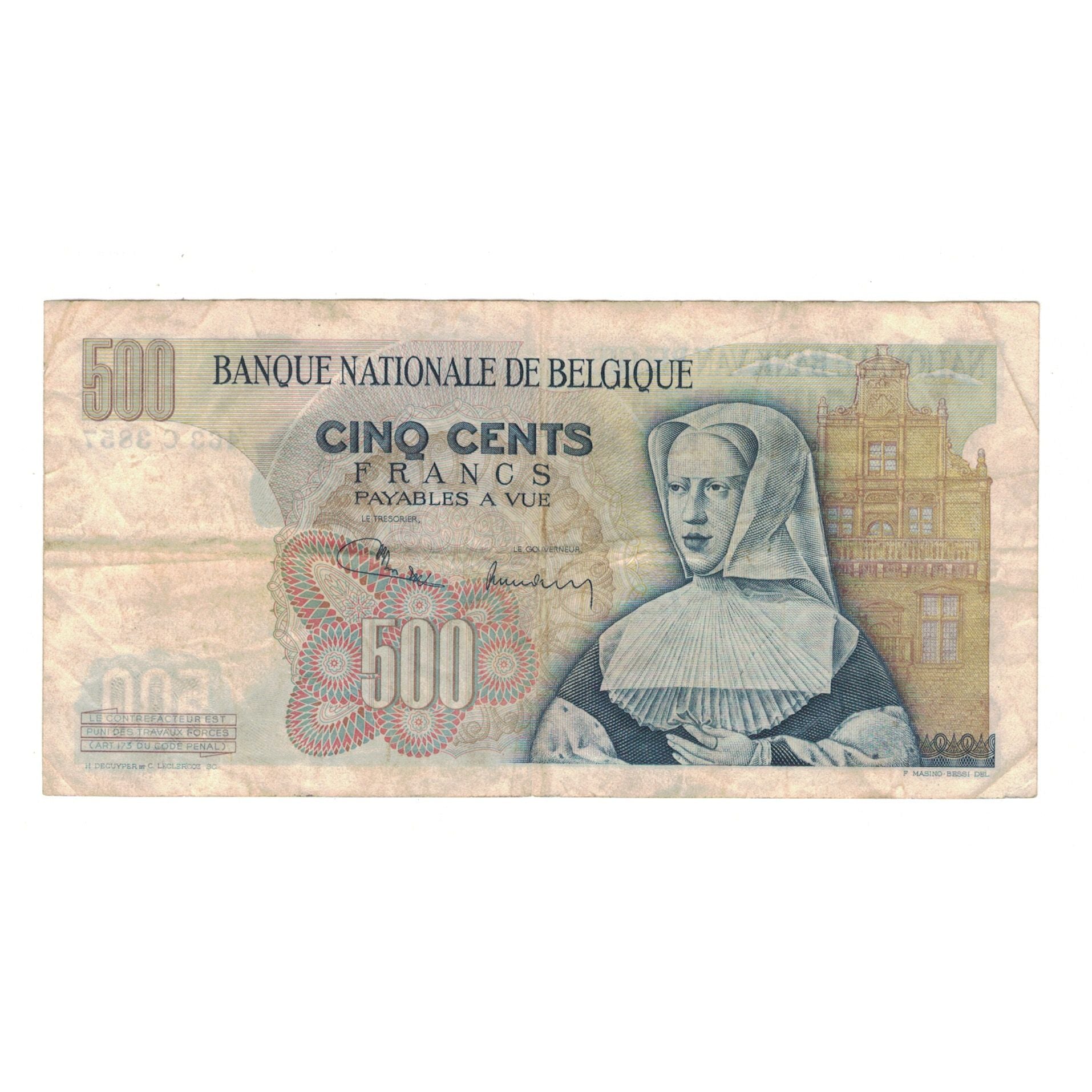 Banknote, Belgium, 500 Francs, 1971, 1971-05-13, KM:135b, VF(30-35)