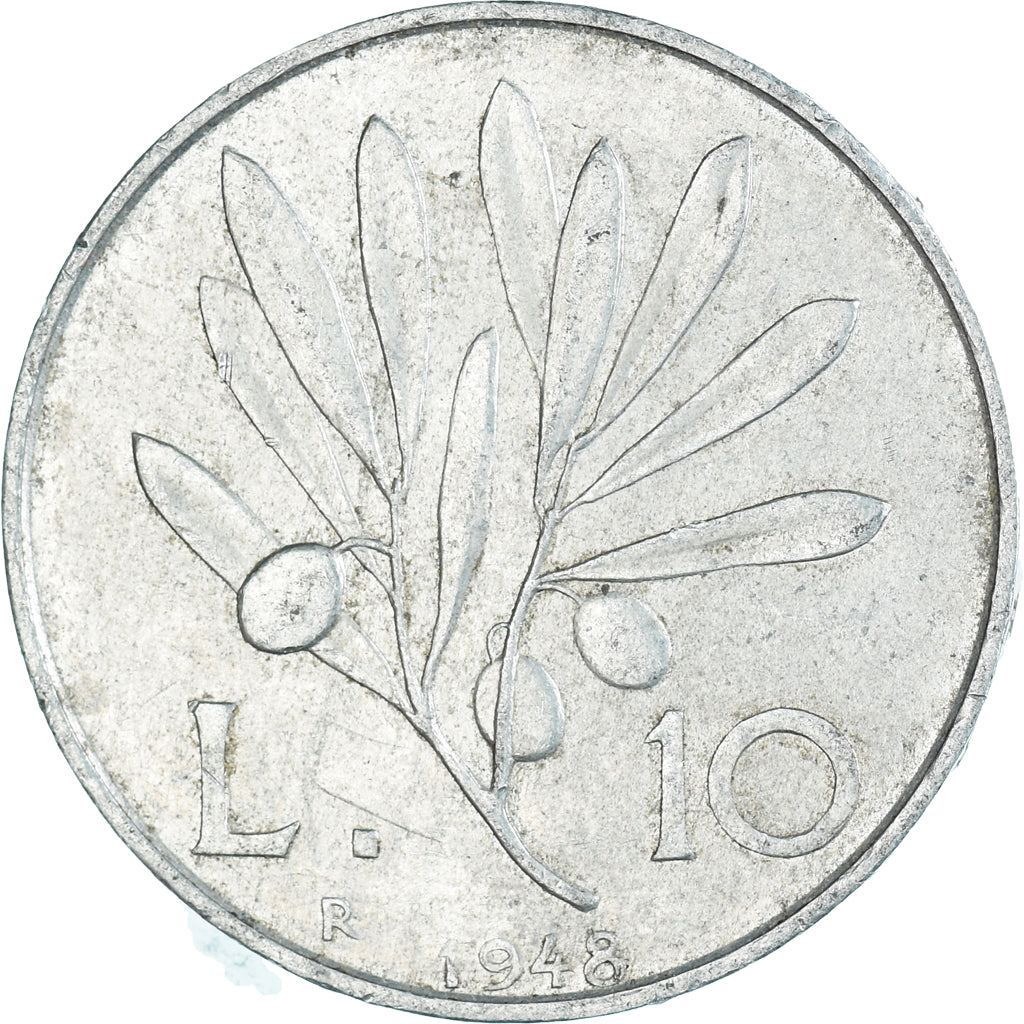 Monnaie, Italie, 10 Lire, 1948