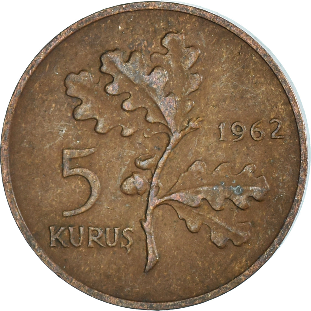 Moneta, Turchia, 5 Kurus, 1962