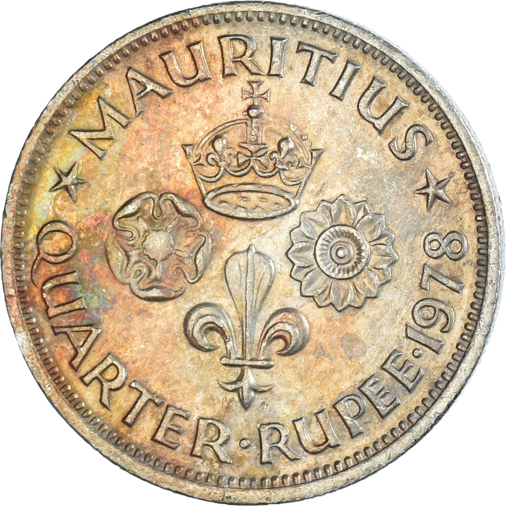 Moneta, Mauritius, 1/4 Rupee, 1978
